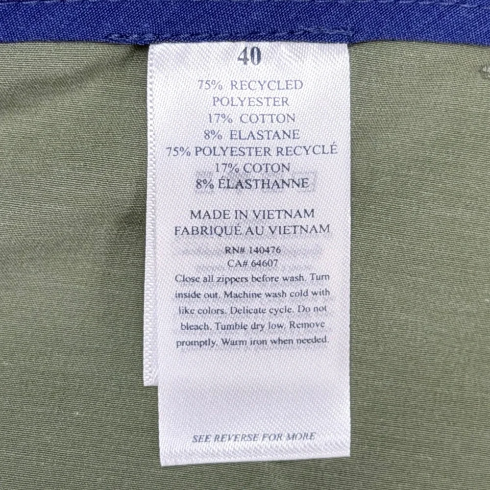 Faherty Shorts Men 40 Green All Day Hybrid Performance Stretch Drawstring Chino